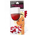 Pom-charms  Wine Glass Charms - Red/White